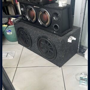 Dual Black Car Subwoofer Box by Rockford Fosgate